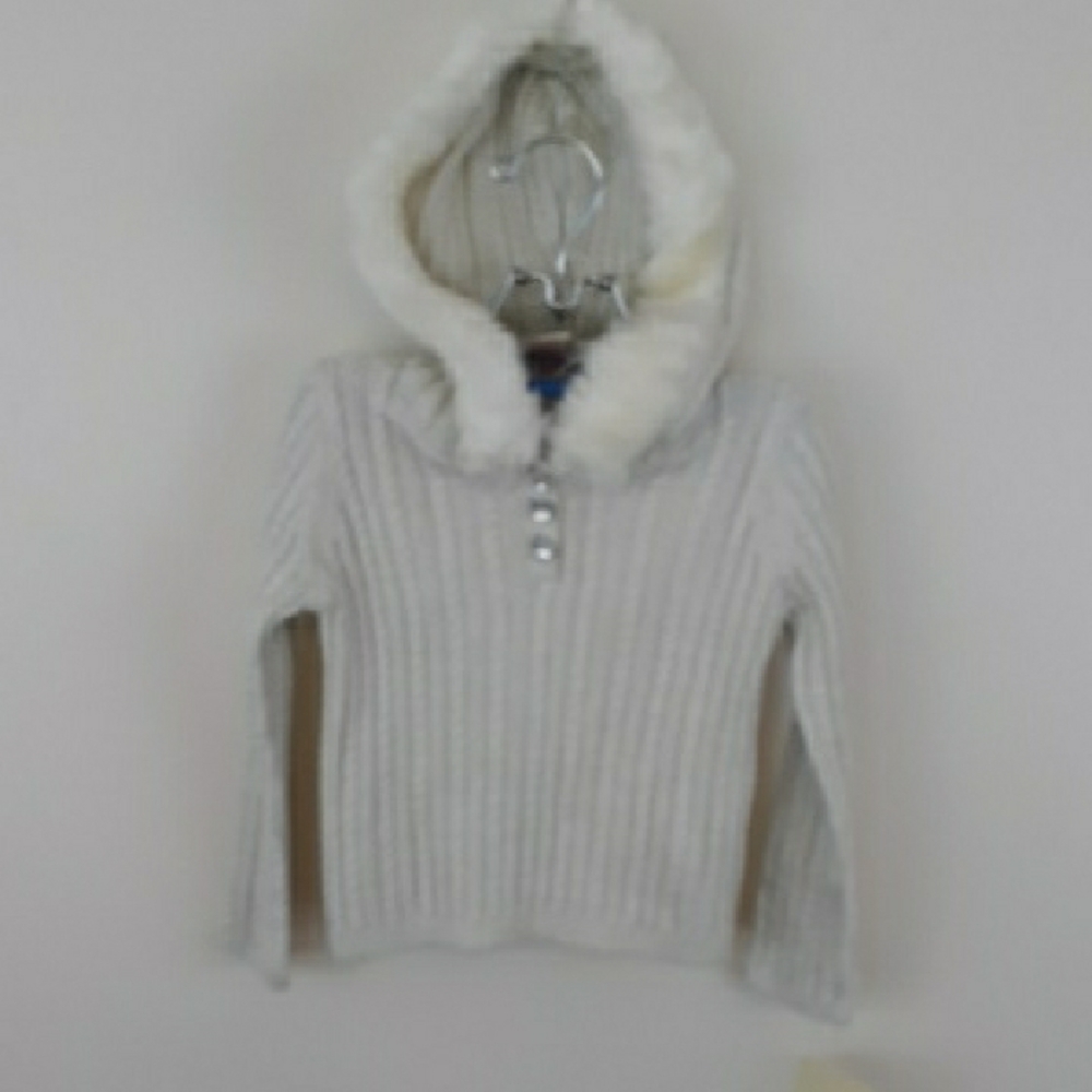 Cozy Kids' White Hooded Sweater